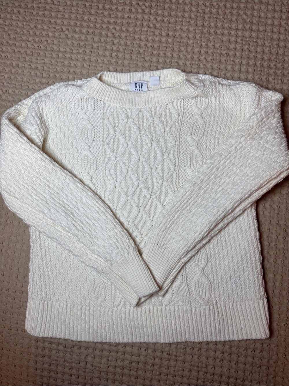 GAP Off-White Cable Crewneck Sweater
